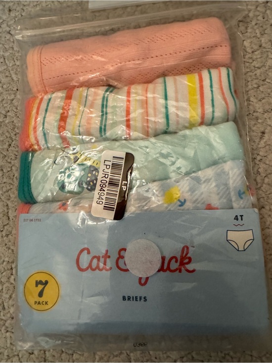 Cat & Jack Other - Cat & Jack Girls' 6 Pack Briefs - Pink, White, Aqua & Multi Size 4T